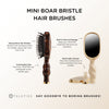 Mini Boar Bristle Hair Brush - Tortoise - Hairbrush - TELETIES
