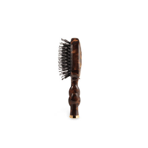 Mini Boar Bristle Hair Brush - Tortoise