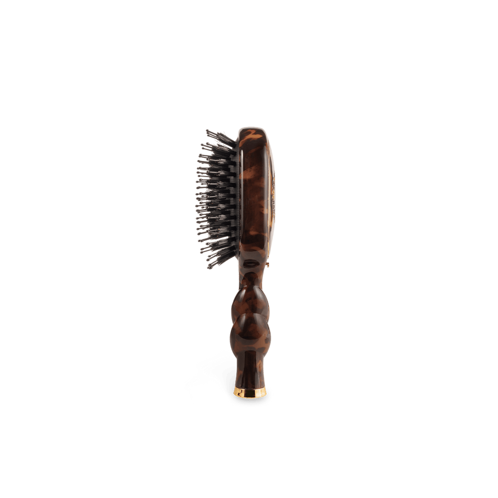 Mini Boar Bristle Hair Brush - Tortoise - Hairbrush - TELETIES
