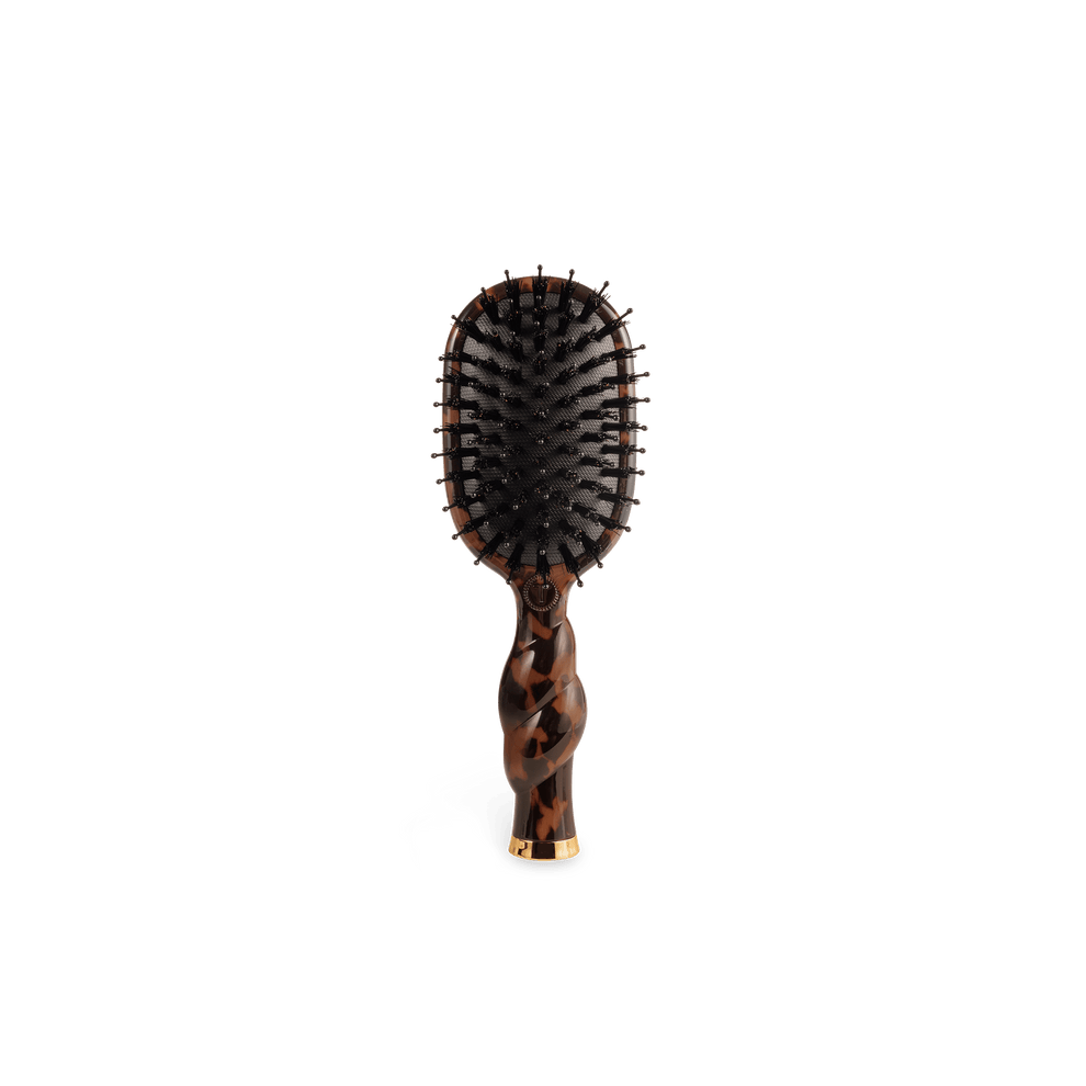 Mini Boar Bristle Hair Brush - Tortoise - Hairbrush - TELETIES
