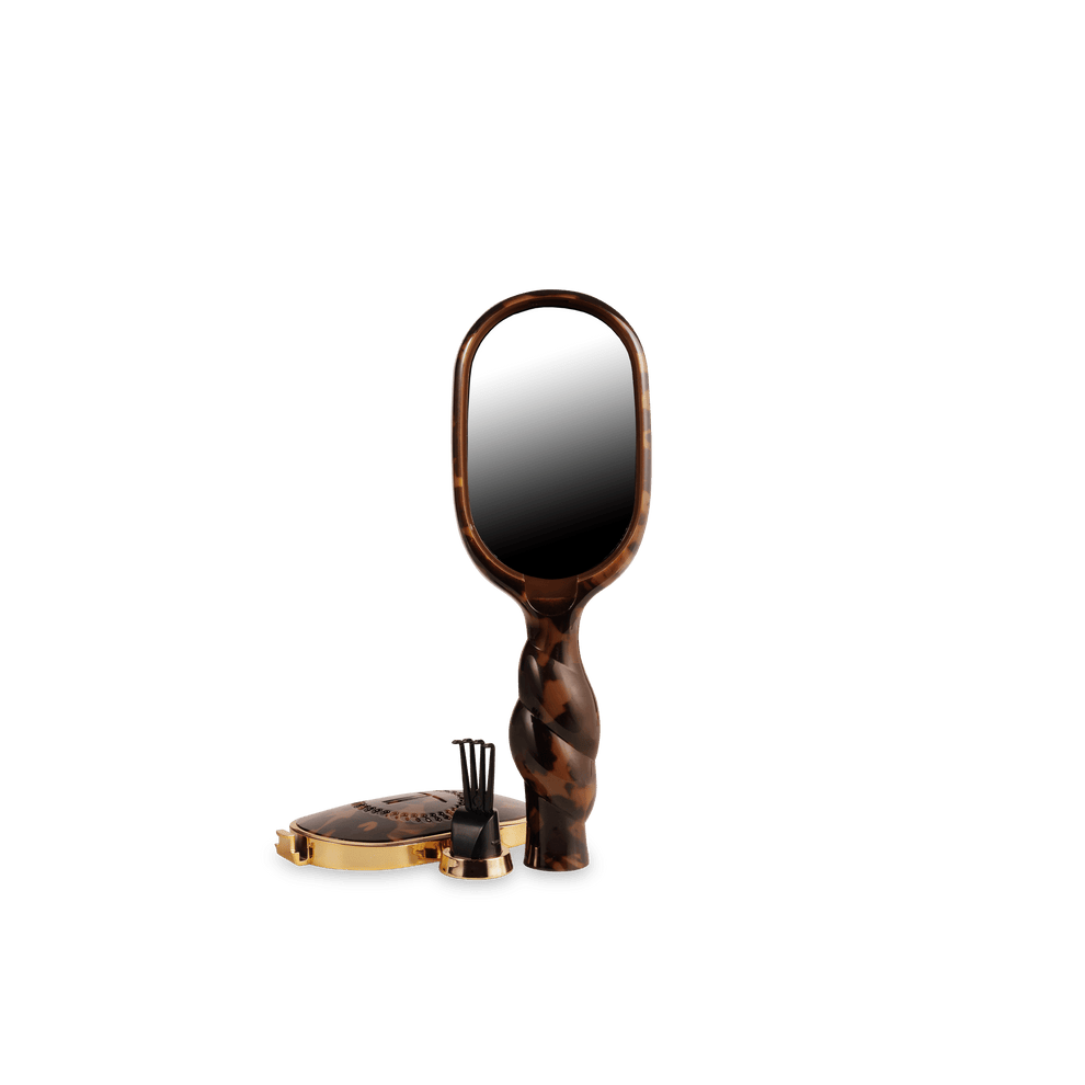 Mini Boar Bristle Hair Brush - Tortoise - Hairbrush - TELETIES
