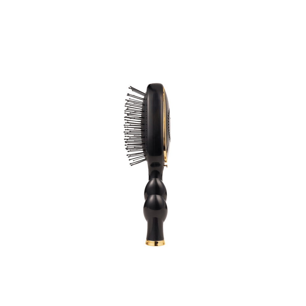 Mini Detangler Hair Brush for Medium Hair - Jet Black - Hairbrush - TELETIES
