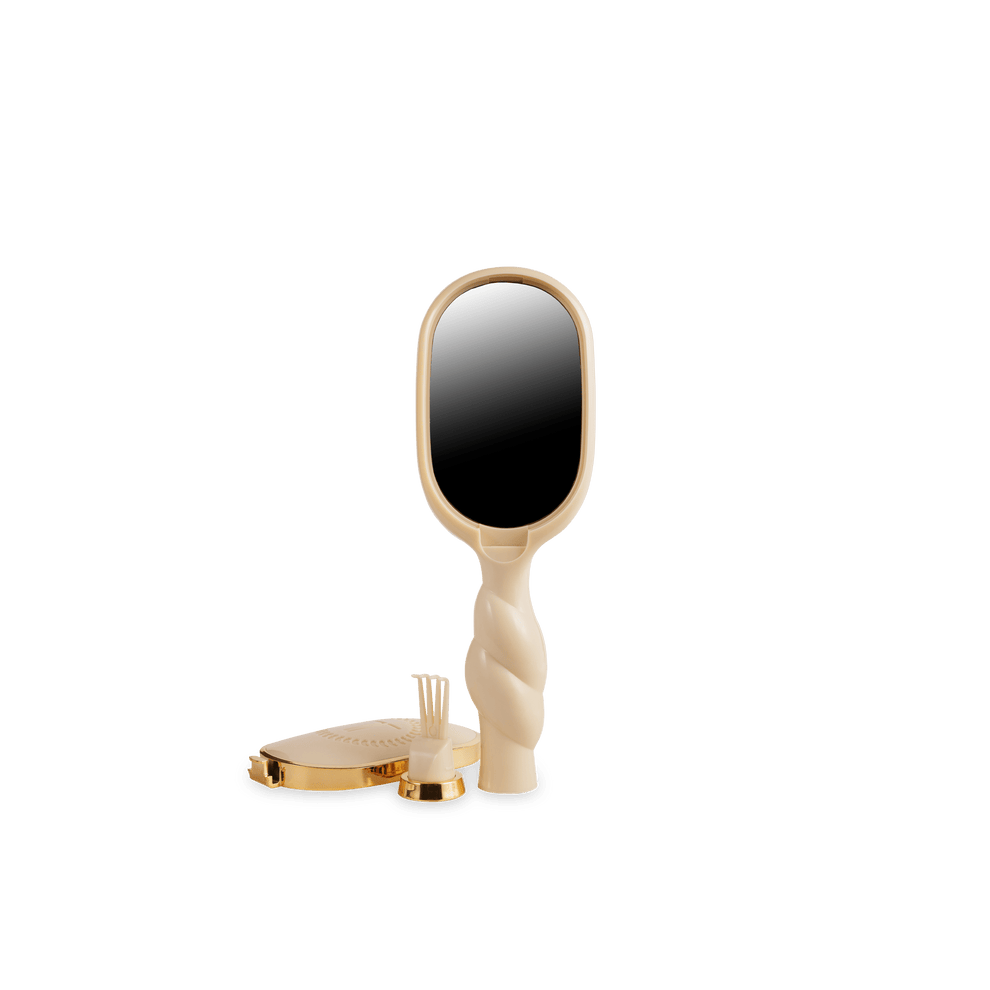 Mini Detangler Hair Brush for Medium Hair - Tan - Hairbrush - TELETIES
