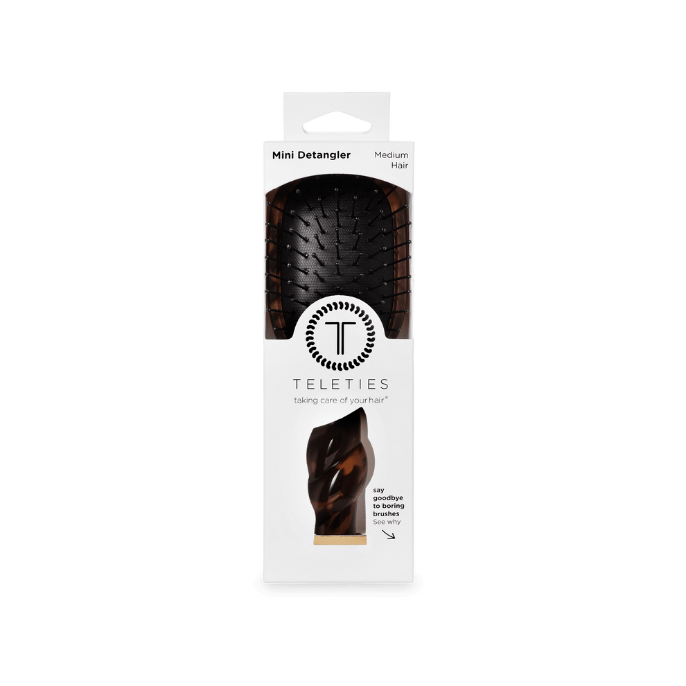 Mini Detangler Hair Brush for Medium Hair - Tortoise - Hairbrush - TELETIES
