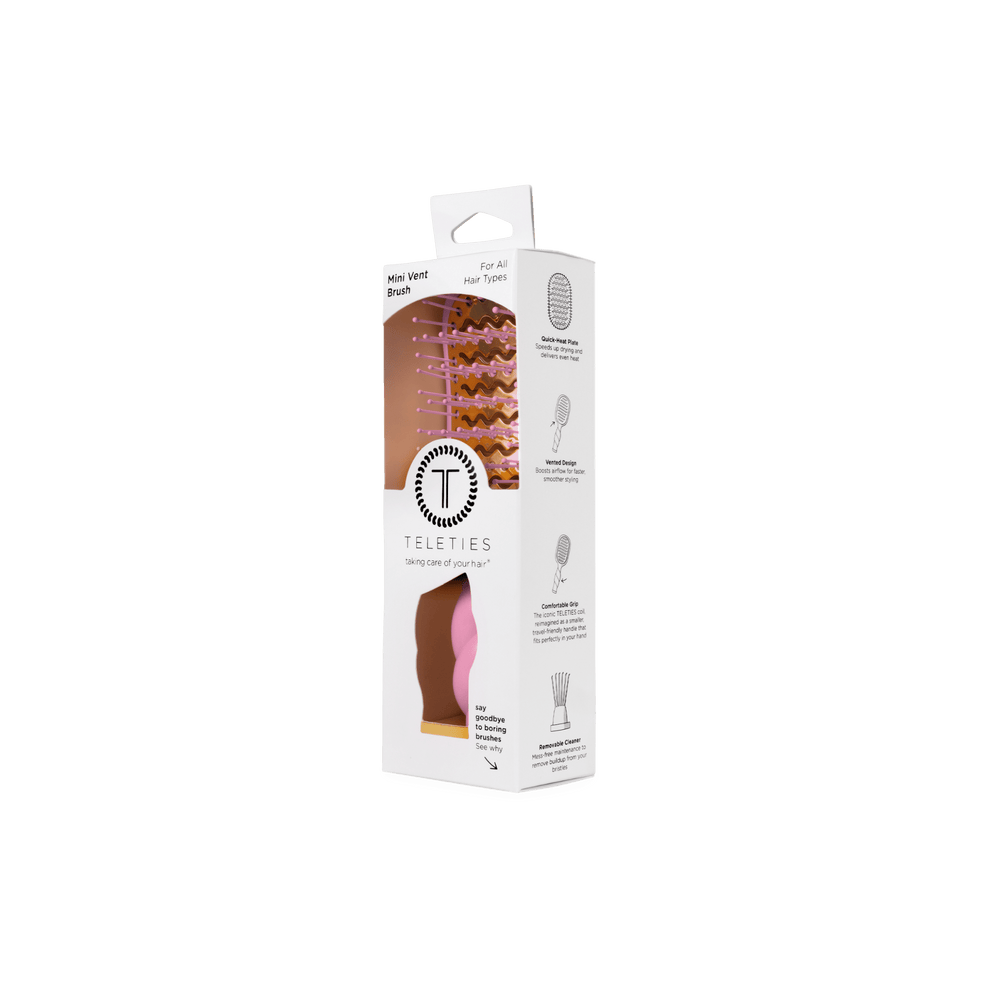 Mini Vented Hair Brush - Bubblegum Pink - Hairbrush - TELETIES
