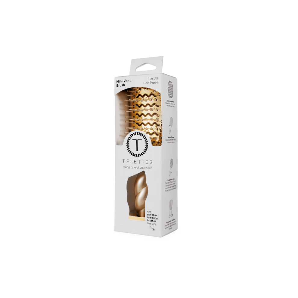 Mini Vented Hair Brush - Golden Glow - Hairbrush - TELETIES
