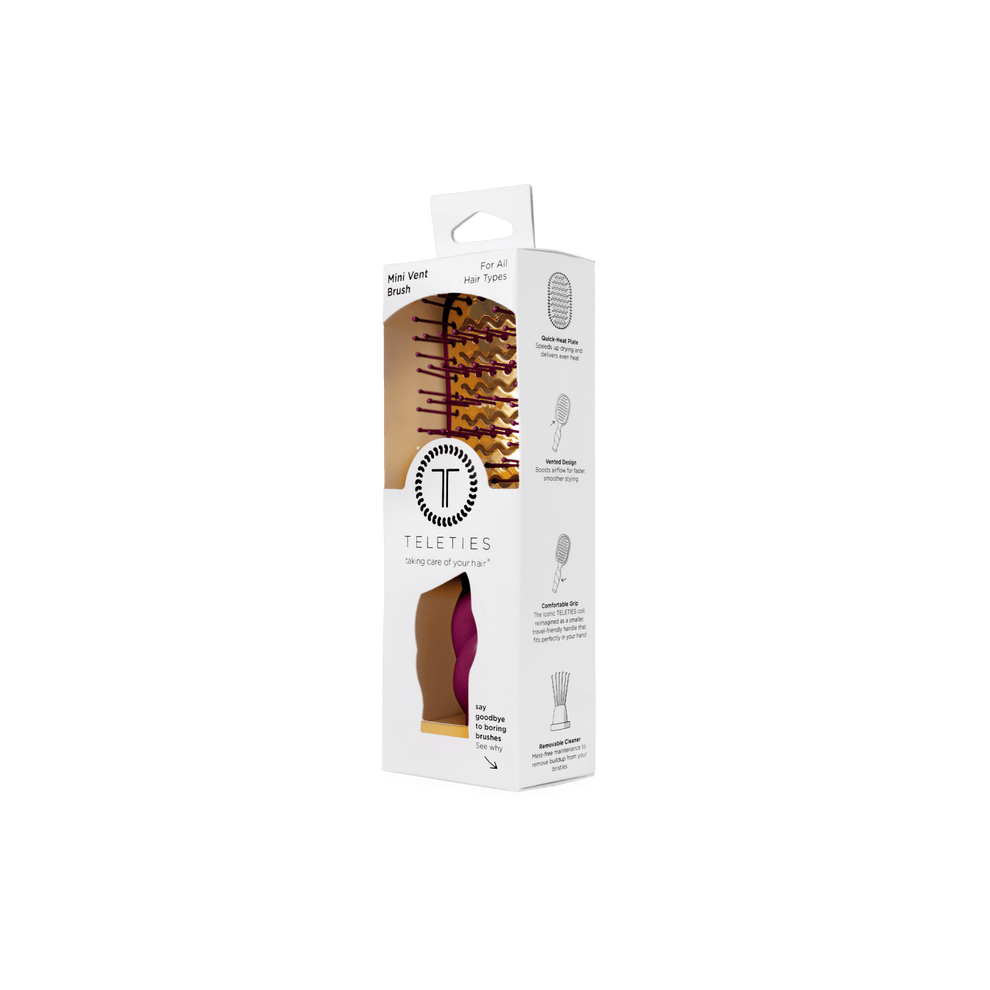Mini Vented Hair Brush - Mulberry - Hairbrush - TELETIES
