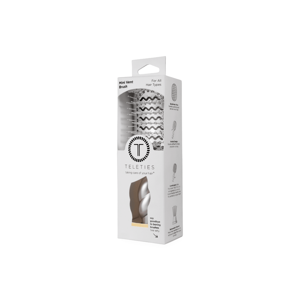 Mini Vented Hair Brush - Silver Lining - Hairbrush - TELETIES
