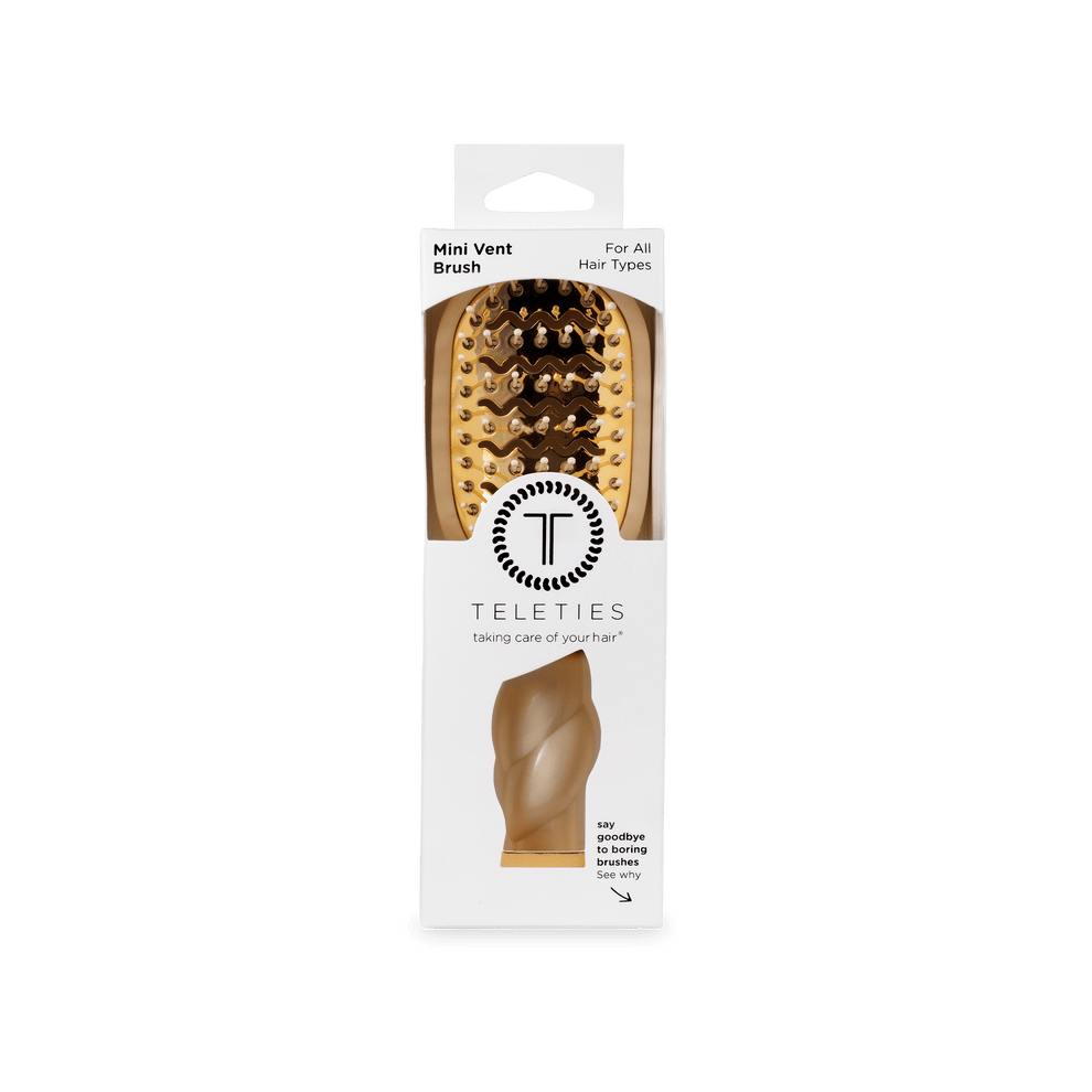 Mini Vented Hair Brush - Tan - Hairbrush - TELETIES
