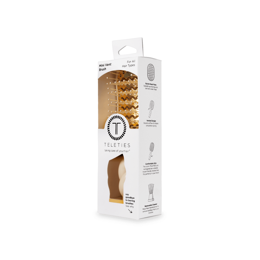 Mini Vented Hair Brush - Tan - Hairbrush - TELETIES
