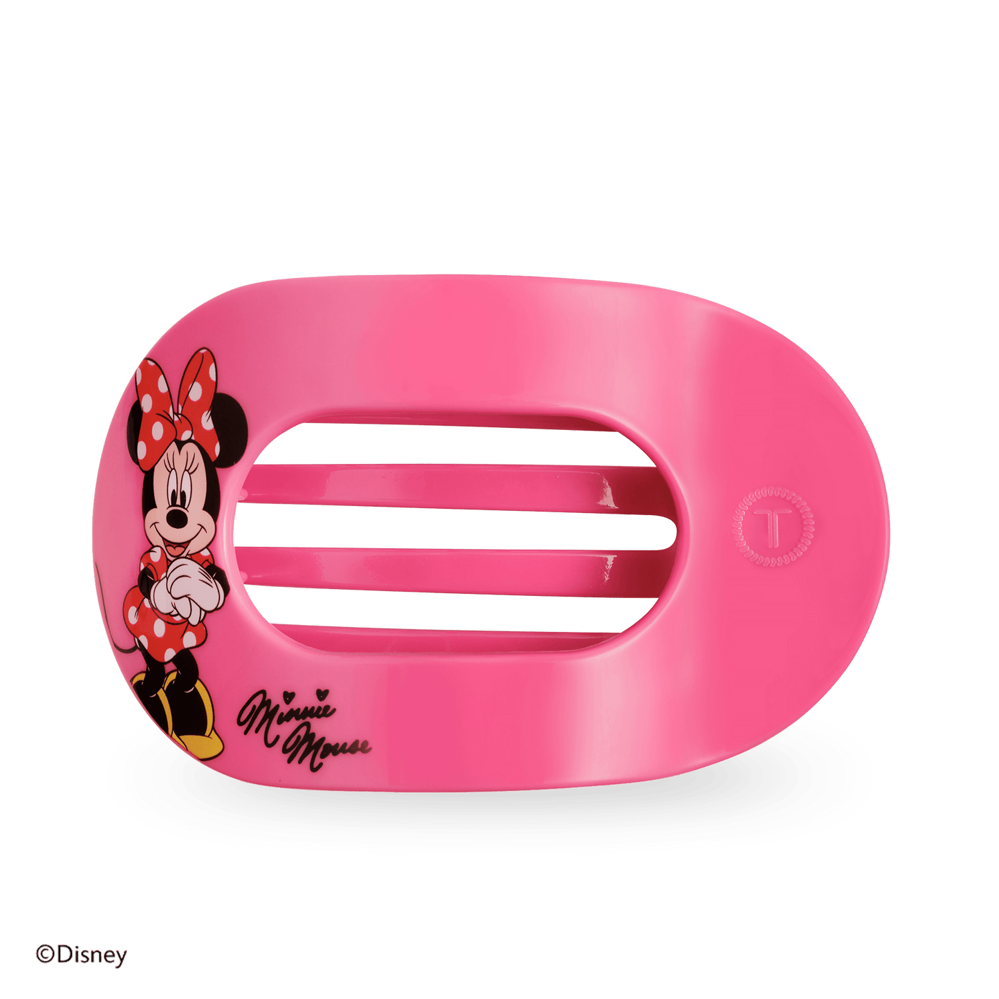 TELETIES - Minnie Mouse Large Flat Round Hair Clip in Pink - Large