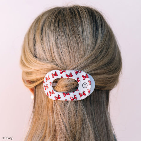 Minnie Mouse Loves Her Bows! Medium Flat Round Hair Clip