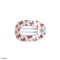 Minnie Mouse Loves Her Bows! Small Flat Round Hair Clip in White - Small