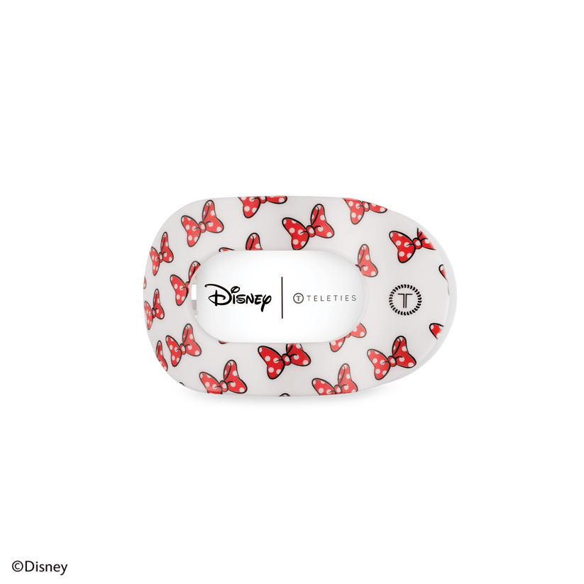 TELETIES - Minnie Mouse Loves Her Bows! Small Flat Round Hair Clip in White - Small - Image 2