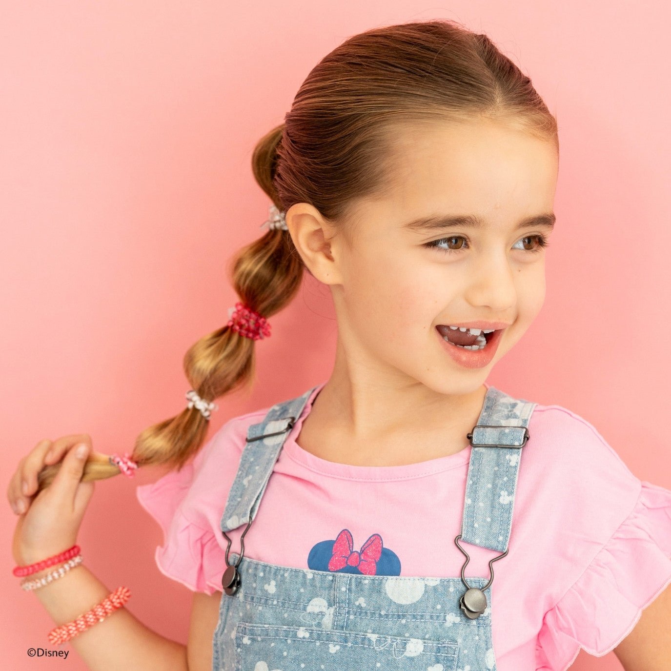 TELETIES - Minnie Mouse Mix Pack Hair Ties in Pink Red - Mix Pack