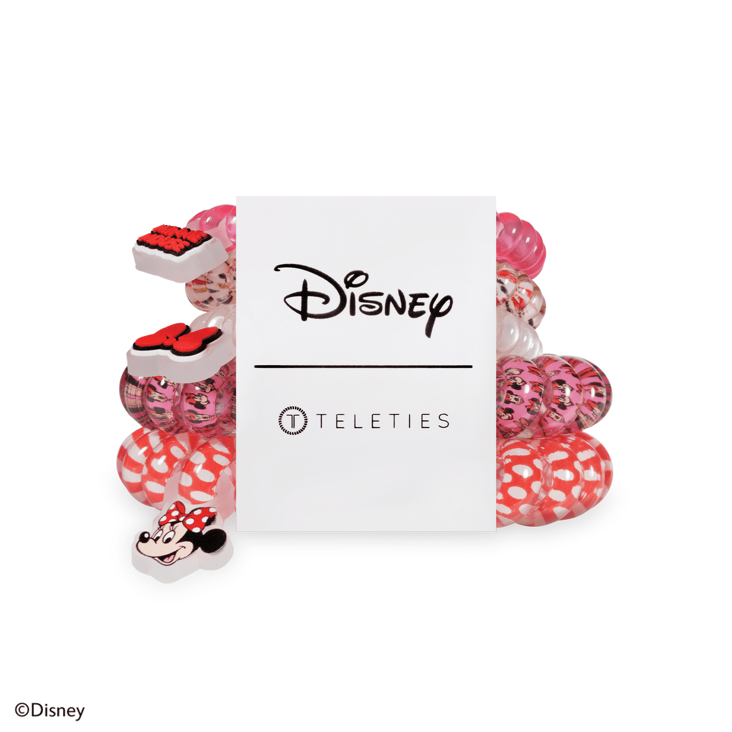 TELETIES - Minnie Mouse Mix Pack Hair Ties in Pink Red - Mix Pack
