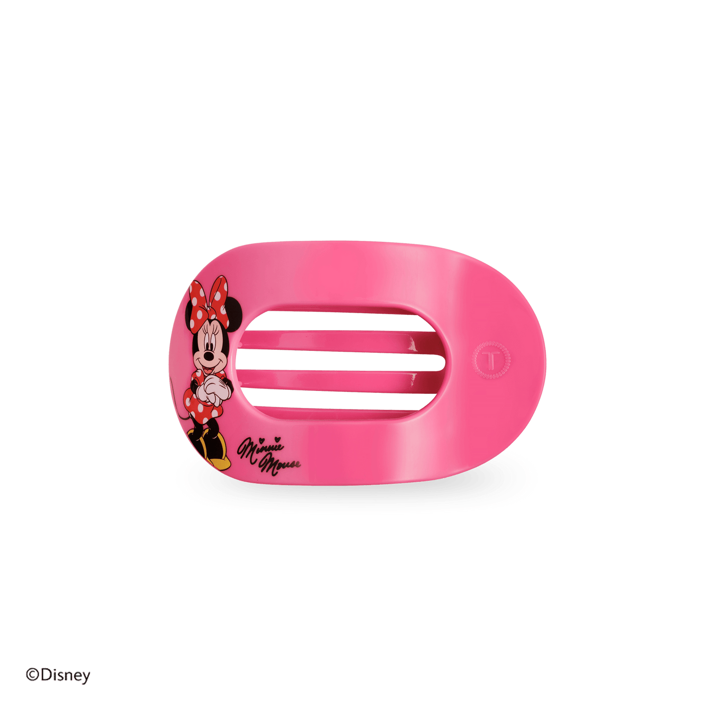 TELETIES - Minnie Mouse Small Flat Round Hair Clip in Pink - Small