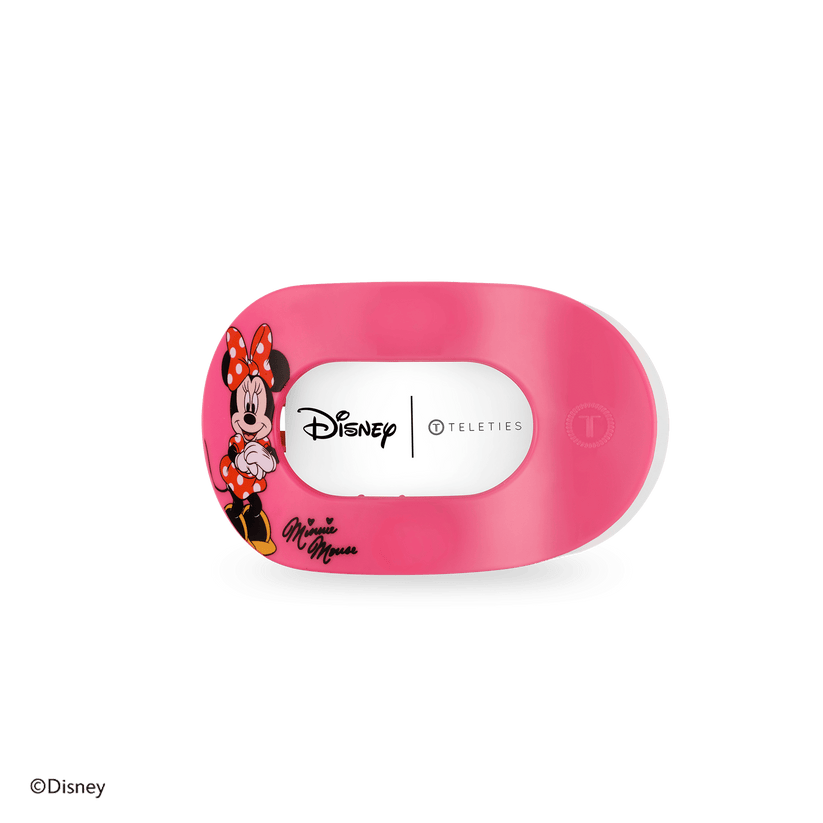 TELETIES - Minnie Mouse Small Flat Round Hair Clip in Pink - Small - Image 2