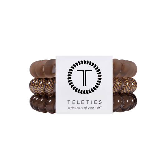 Morning Brew Large Hair Ties
                in Brown - Large
              