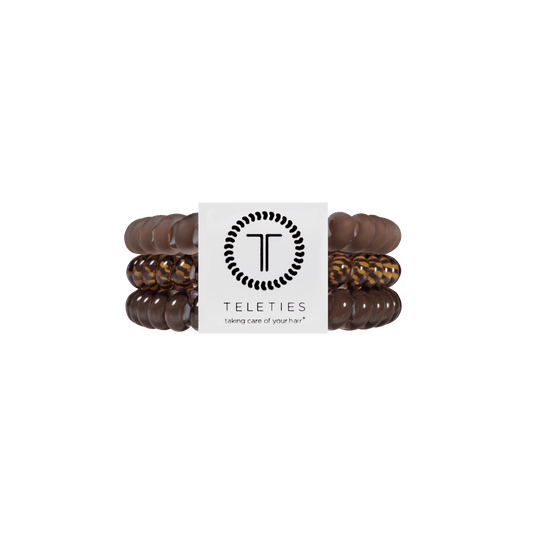 Morning Brew Small Hair Ties
                in Brown - Small
              
