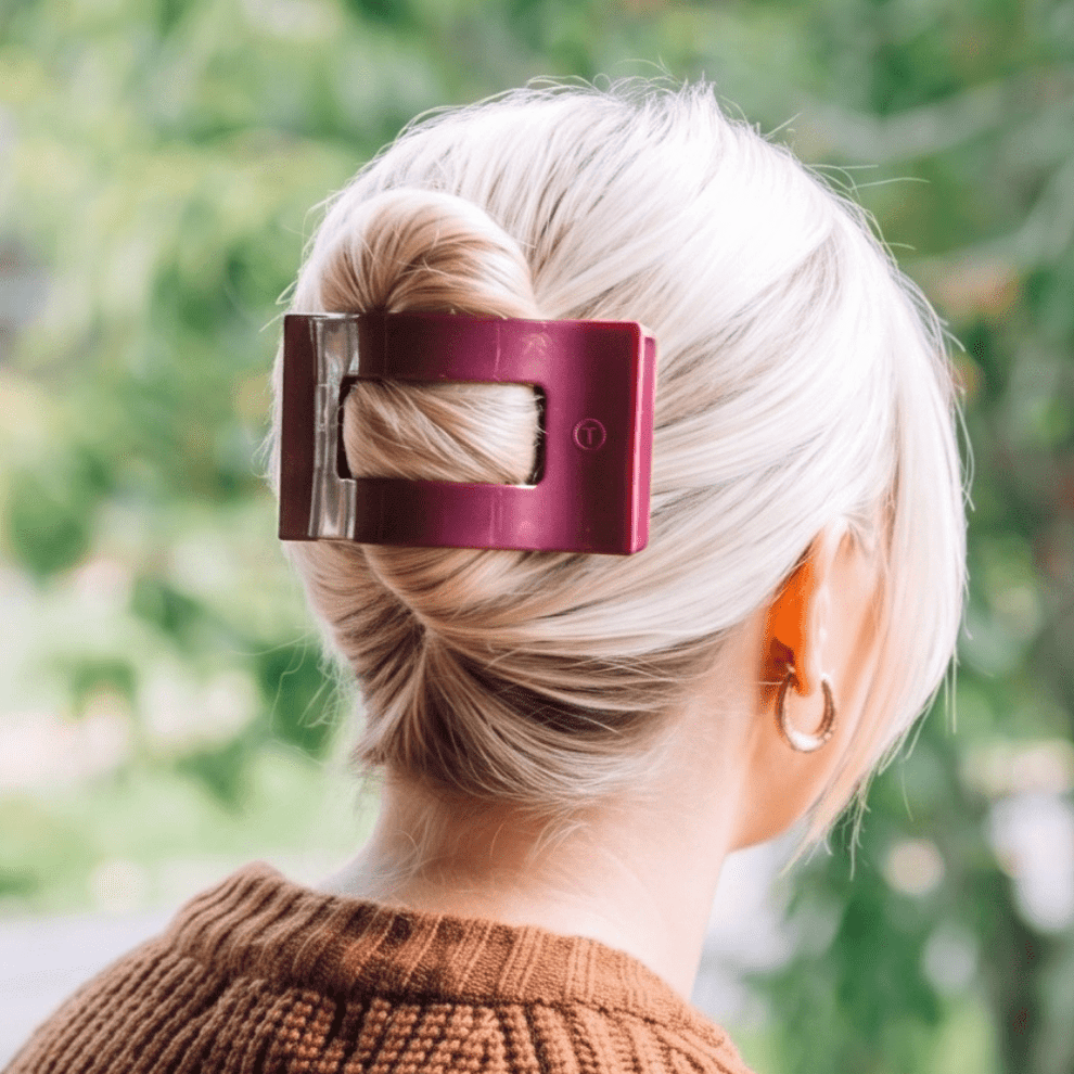 Mulberry Large Flat Rectangle Hair Clip - Hair Clips - TELETIES

