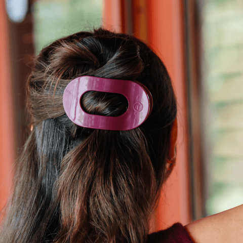 Mulberry Medium Flat Round Hair Clip