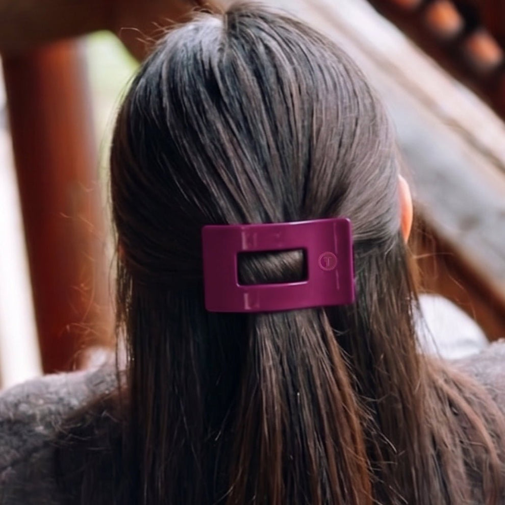 Mulberry Small Flat Rectangle Hair Clip - Hair Clips - TELETIES
