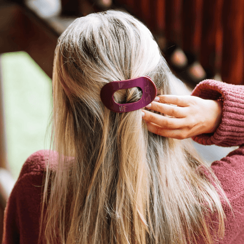 Mulberry Small Flat Round Hair Clip