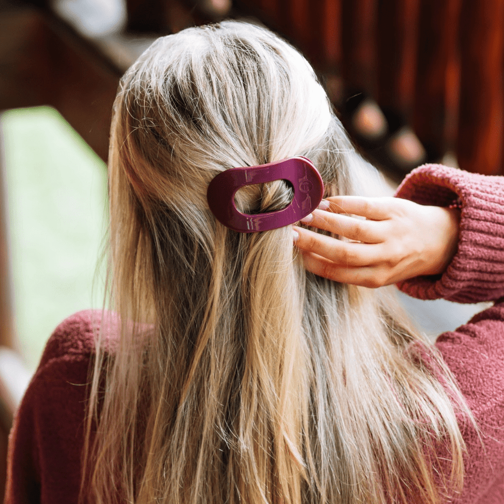 Mulberry Small Flat Round Hair Clip - Hair Clips - TELETIES

