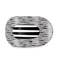 Mummy Knows Best Flat Round Large Hair Clip
                in Black White - Large
            