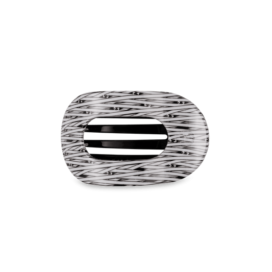 Mummy Knows Best Flat Round Small Hair Clip in Black White - Small