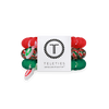 TELETIES - Naughty or Nice Large Hair Ties in Green Red - Large - Image - 1