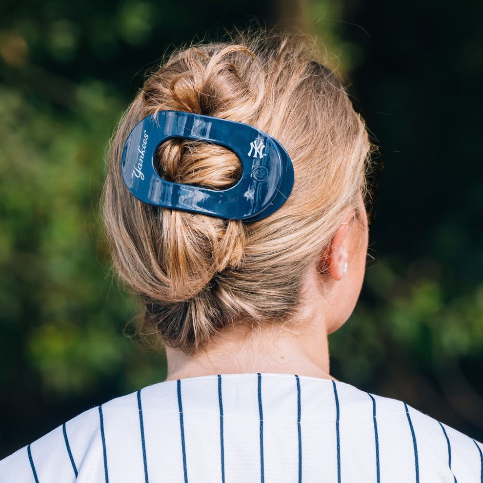 New York Yankees Large Flat Round Hair Clip - Hair Clips - TELETIES
