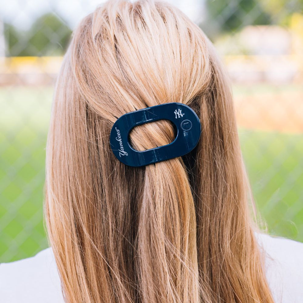 New York Yankees Small Flat Round Hair Clip - Hair Clips - TELETIES
