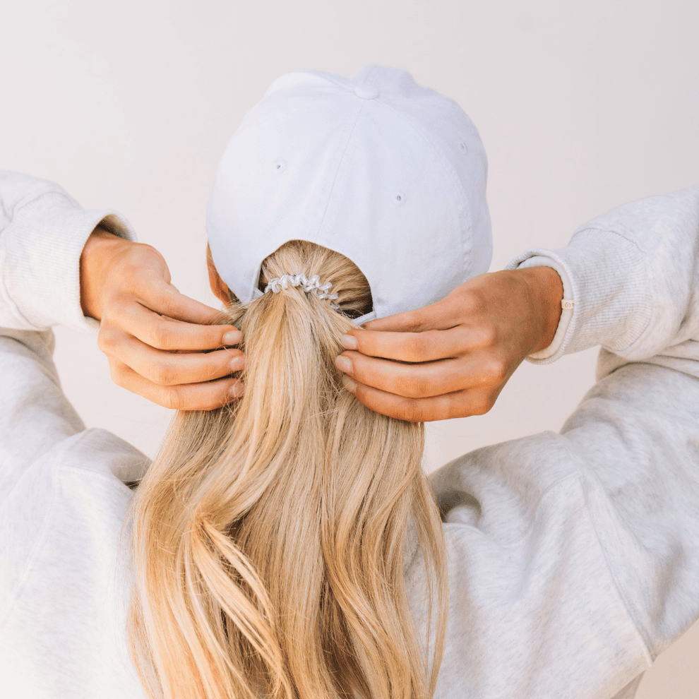 Nice Hair Ball Cap - White - Apparel - TELETIES
