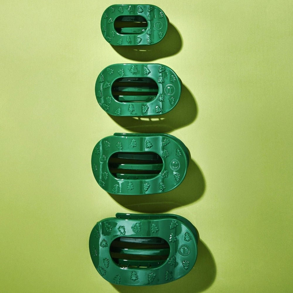 O Christmas Tree Large Flat Round Hair Clip - Hair Clips - TELETIES
