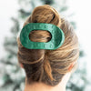 O Christmas Tree Large Flat Round Hair Clip - Hair Clips - TELETIES
