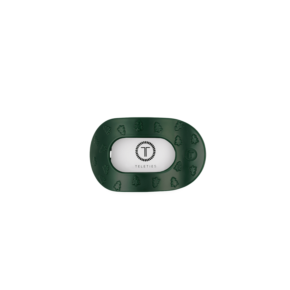 O Christmas Tree Tiny Flat Round Hair Clip - Hair Clips - TELETIES
