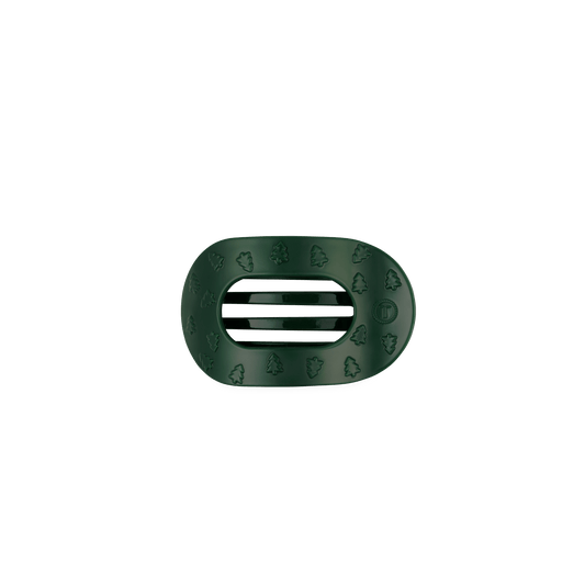 O Christmas Tree Tiny Flat Round Hair Clip
                in Green - Tiny
              