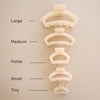 Open Almond Beige Petite Hair Clip - Hair Clips - TELETIES
