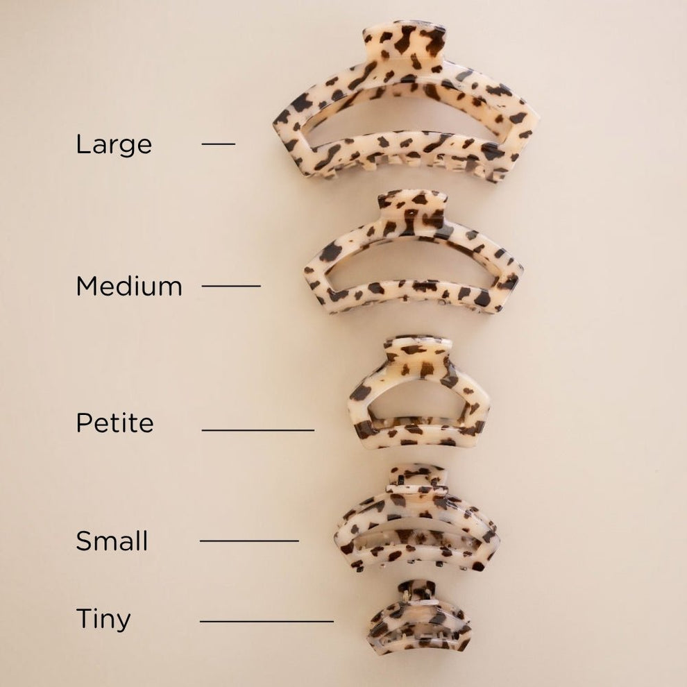 Open Blonde Tortoise Petite Hair Clip - Hair Clips - TELETIES
