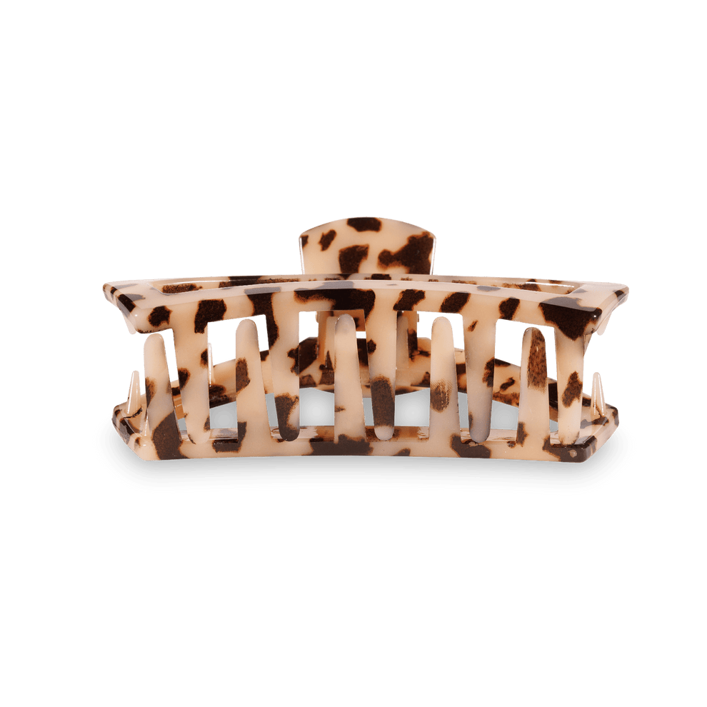 Open Blonde Tortoise Small Hair Clip - Small Hair Clip - TELETIES
