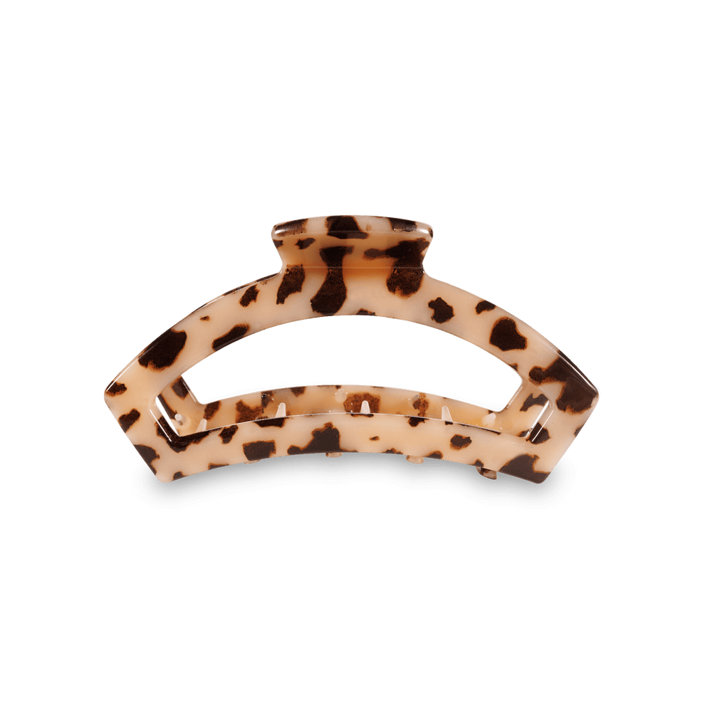 Open Blonde Tortoise Small Hair Clip - Small Hair Clip - TELETIES
