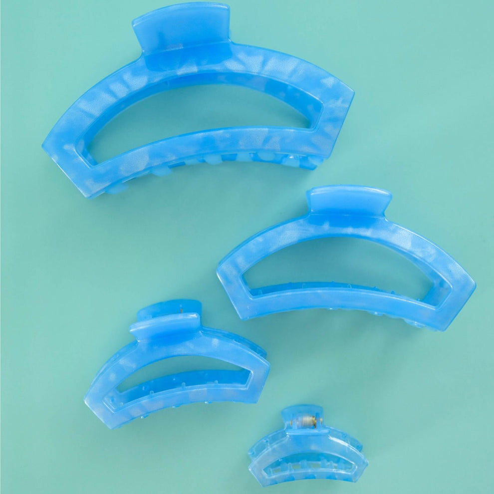 Open Blue Lagoon Large Hair Clip - Hair Clips - TELETIES
