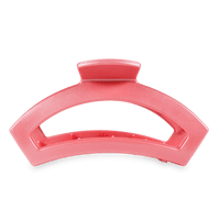 Open Calming Coral Large Claw Hair Clip in Pink - Large
