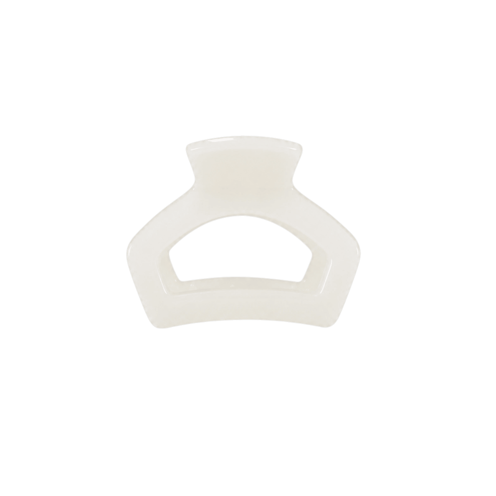 Open Coconut White Petite Hair Clip - Hair Clips - TELETIES
