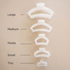 Open Coconut White Petite Hair Clip - Hair Clips - TELETIES
