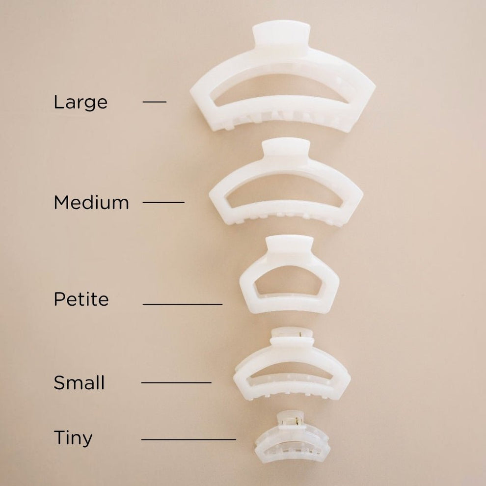 Open Coconut White Petite Hair Clip - Hair Clips - TELETIES
