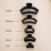 Open Jet Black Petite Hair Clip - Hair Clips - TELETIES
