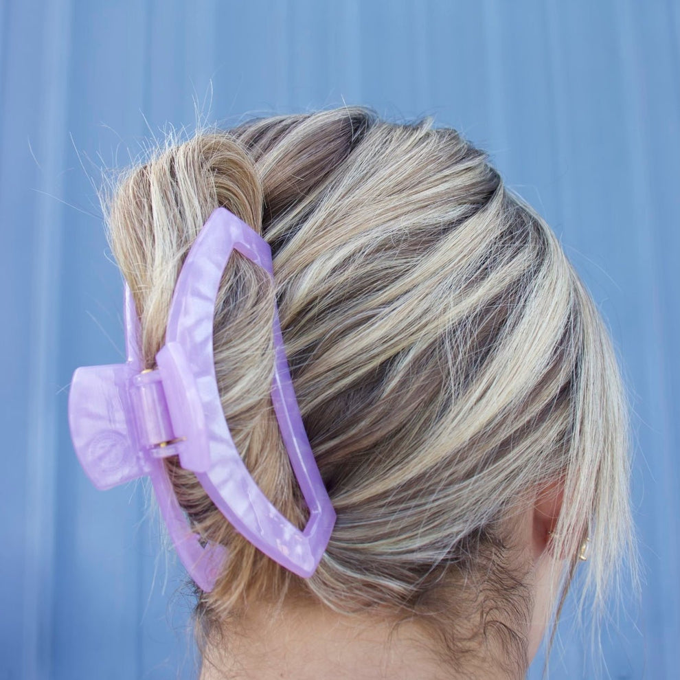 Open Lavender Mist Large Hair Clip - Hair Clips - TELETIES
